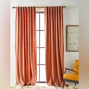 Anthropologie Jaquard Chenille Curtain - Mauve. 96x50, 1 set; 2 panels